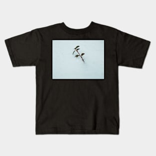 Leaf In Snow Kids T-Shirt